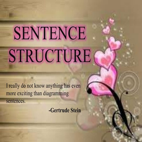 Sentence structure in linguisitcs