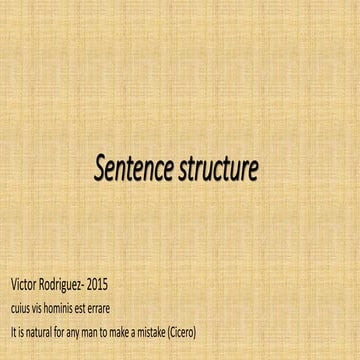 Sentence structure