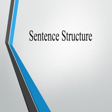 Sentence structure