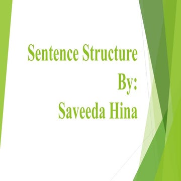 Sentence structure 