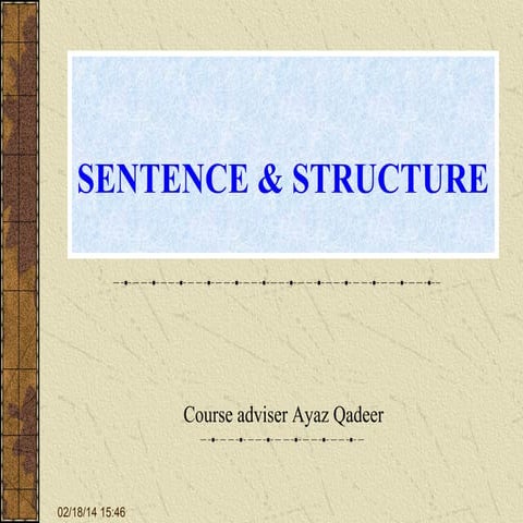 Sentence & structure pw