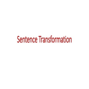 Sentence transformation