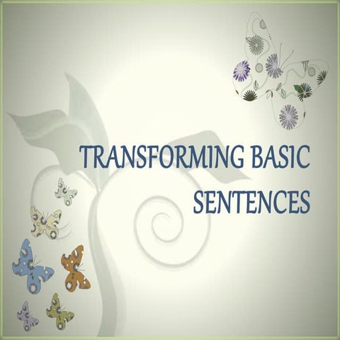 Sentence transformations