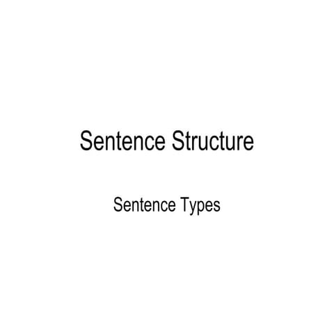 Sentence types