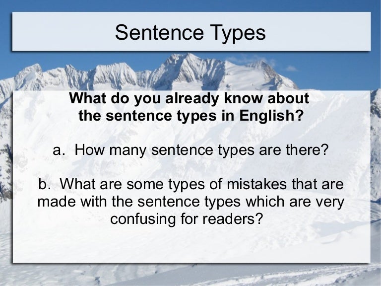 Sentence types slide show
