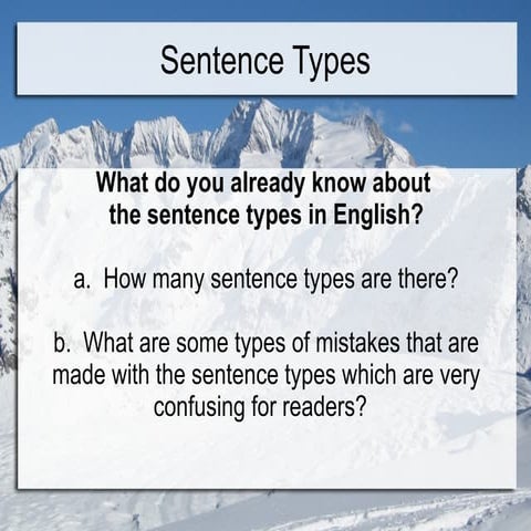 Sentence types slide show