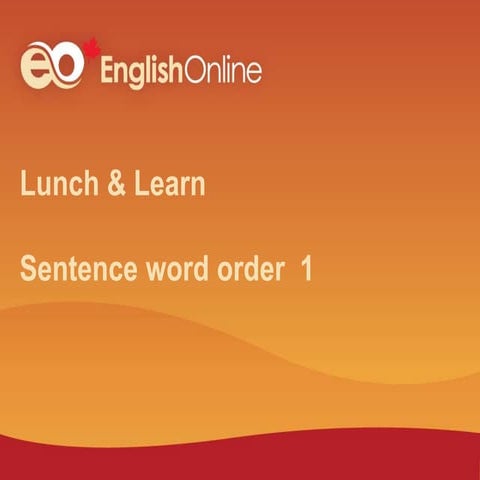 Sentence word order