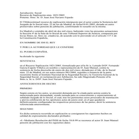 JUBILACION 7 SENTENCIA