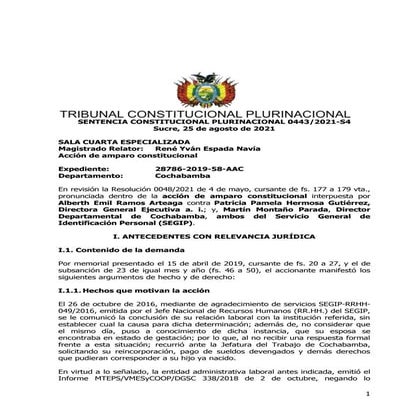 Sentencia0443 2021 s4 | PDF