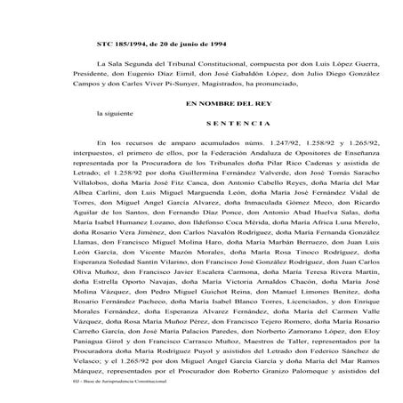 Sentencia 1994 185