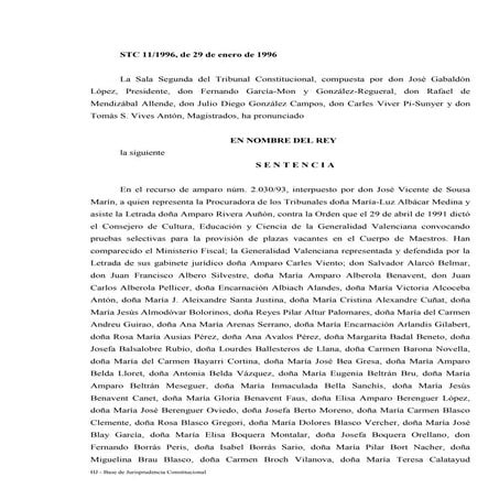 Sentencia 1996 11