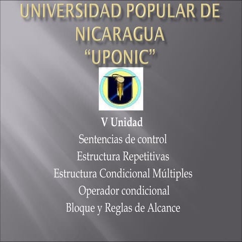 Sentencias de control | PPT