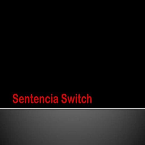 Estructura switch case | PPTX