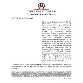 Sentencia 0006-2015 Tribunal Consti...