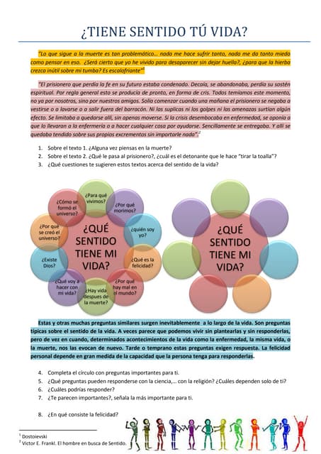 EL SENTIDO DE LA VIDA.