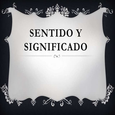 Sentido y significado