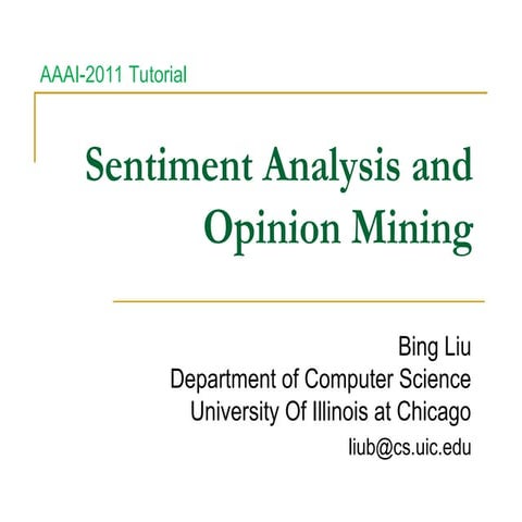 Advancing Sentiment Analysis: From Document to Entity and Aspect-Level ...