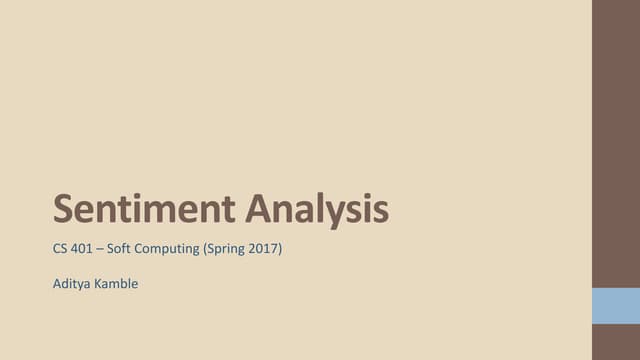 Sentiment analysis