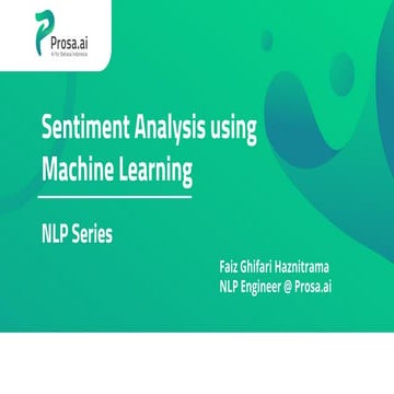 Week 2 Sentiment Analysis Using Machine Learning | PPT