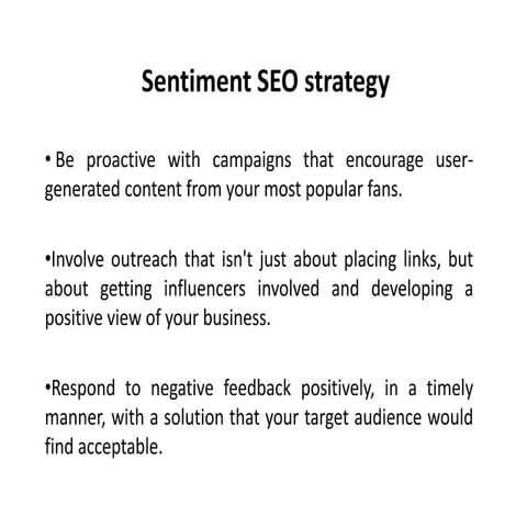Sentiment seo
