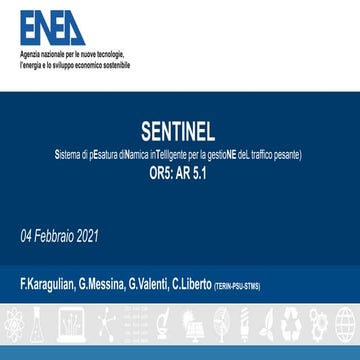 SENTINEL- Sistema di Pesatura Dinamico per la gestione del traffico pesante