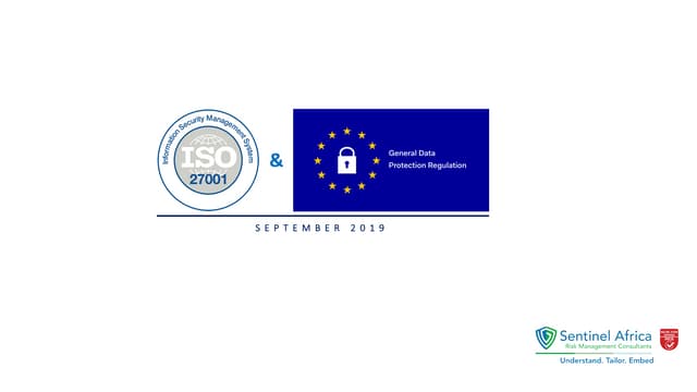 General Data Protection Regulation (GDPR) and ISO 27001