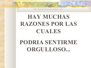 Sentirse orgulloso