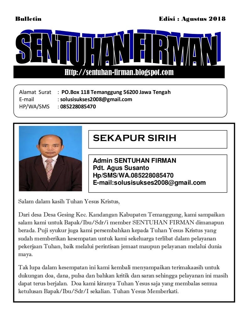 Khotbah Gilbert Tentang Melekat MasNurul