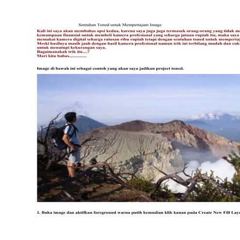 Sentuhan toned untuk mempertajam image