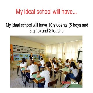My ideal school will have...