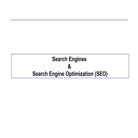 Search Engine Optimization