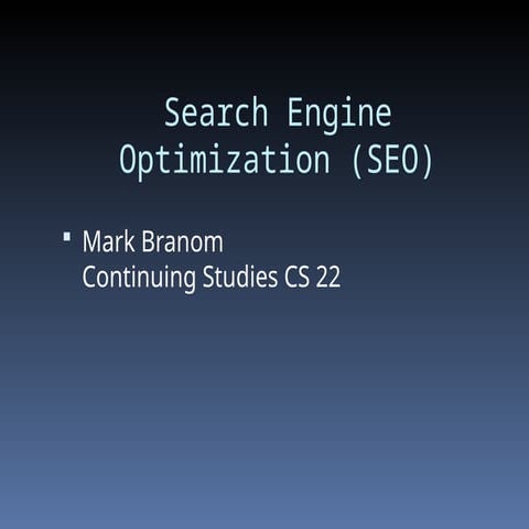 What is SEO? and The Seven Steps to SEO in easy way