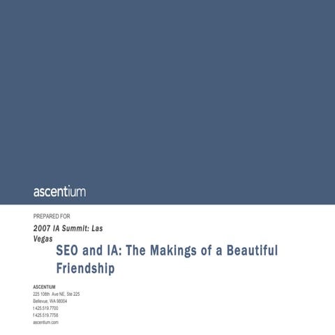 SEO and IA: The Beginning of a Beautiful Friendship