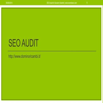 Seo Audit Demo