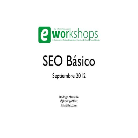 Workshop SEO Básico (#eShowM12)
