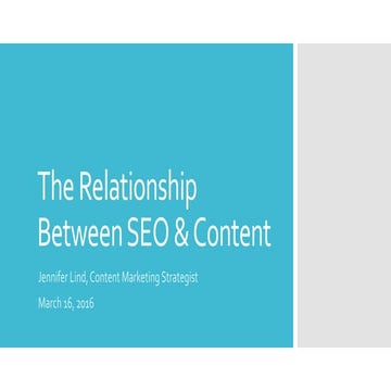 The Relationship Between SEO & Content