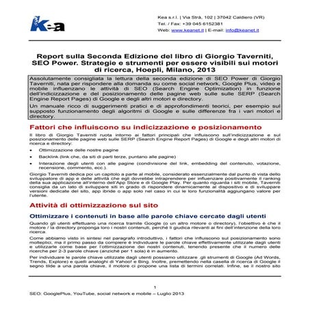 Google Plus, YouTube, social network e mobile per la SEO