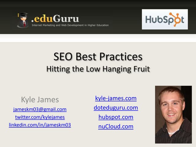 SEO Best Practices: Hitting the Low...