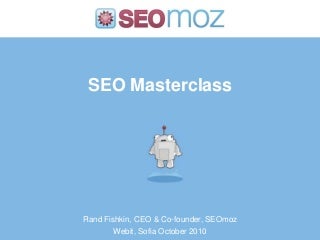 SEO Masterclass Webit 2010
