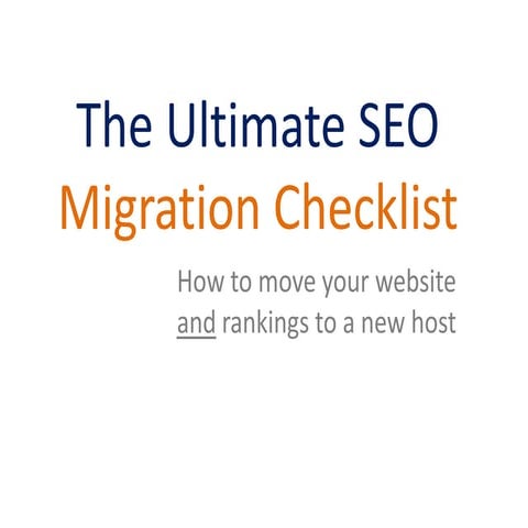 The Ultimate Guide to Website Migration! | PDF