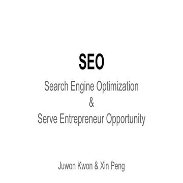 Seo -serve entrepreneur opportunity