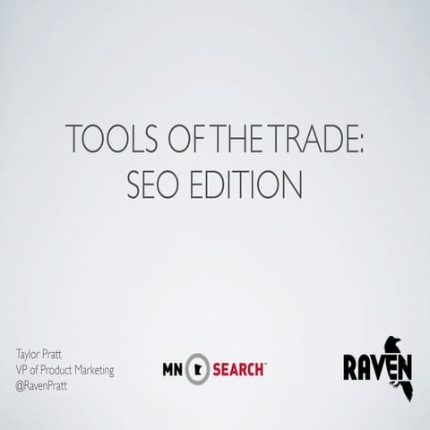 Tools of the Trade: SEO Edition