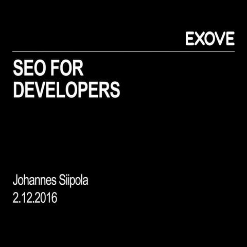 SEO for Developers