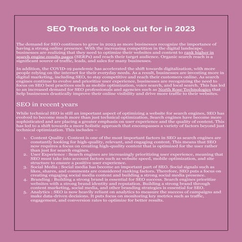 SEO Trends to look out for in 2023