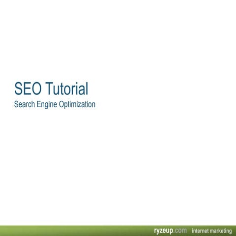SEO Tutorial