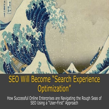 Cross Forum 2016: SEO Will Become "Search Experience Optimization"