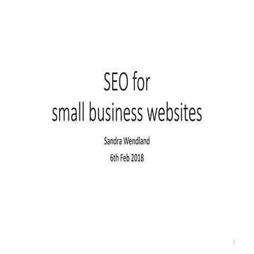 SEO for small business websites