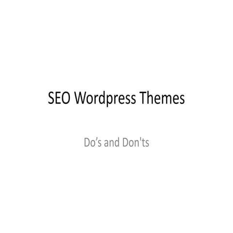 SEO - Wordpress Themes