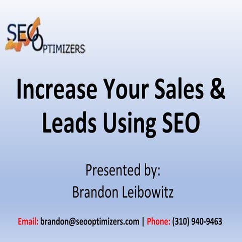 Increase Your Website Sales & Leads Webinar