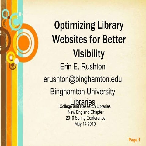 Optimizing Library Websites for Better Visibility